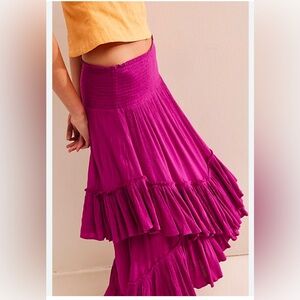 Free People convertible skirt/dresss plum/magenta size XS NEW